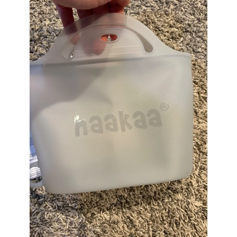 Haakaa Multipurpose Silicone Steamer Steriliser Bag Grey 1250ml Reusable Bag